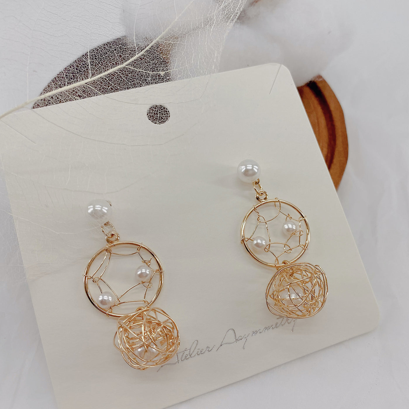 Wire Dreamcatcher Dangle Earrings