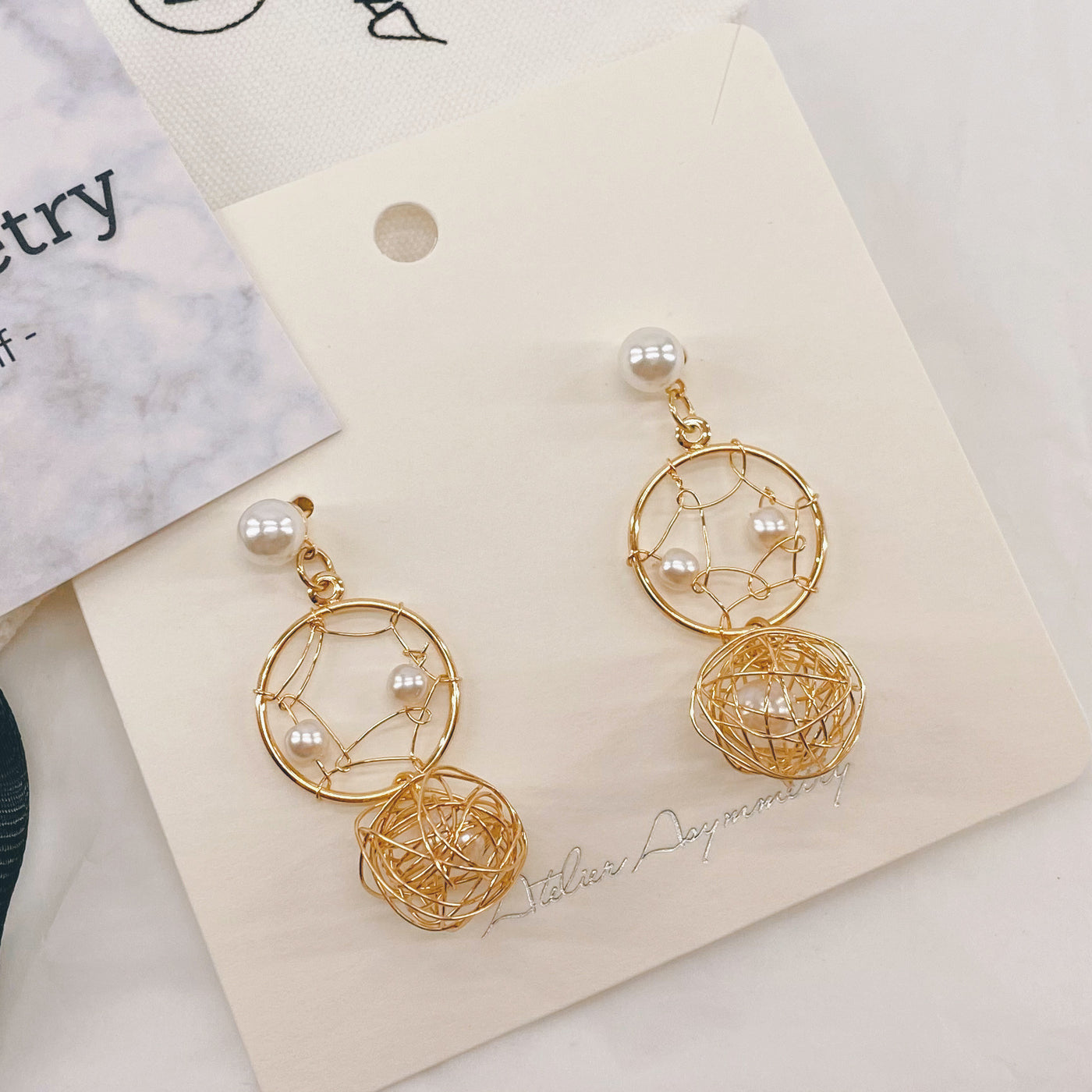 Wire Dreamcatcher Dangle Earrings