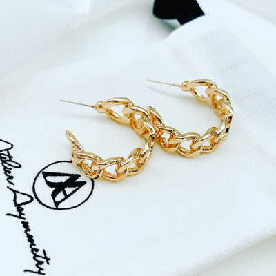 Braided Crescent Hoop Earrings