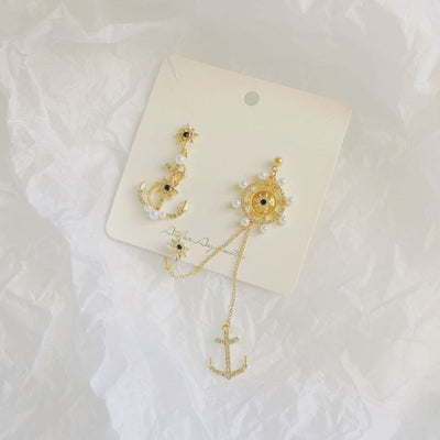 Ocean Charm Drop Earrings