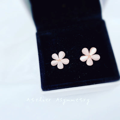 Pink Sakura Flower Stud 