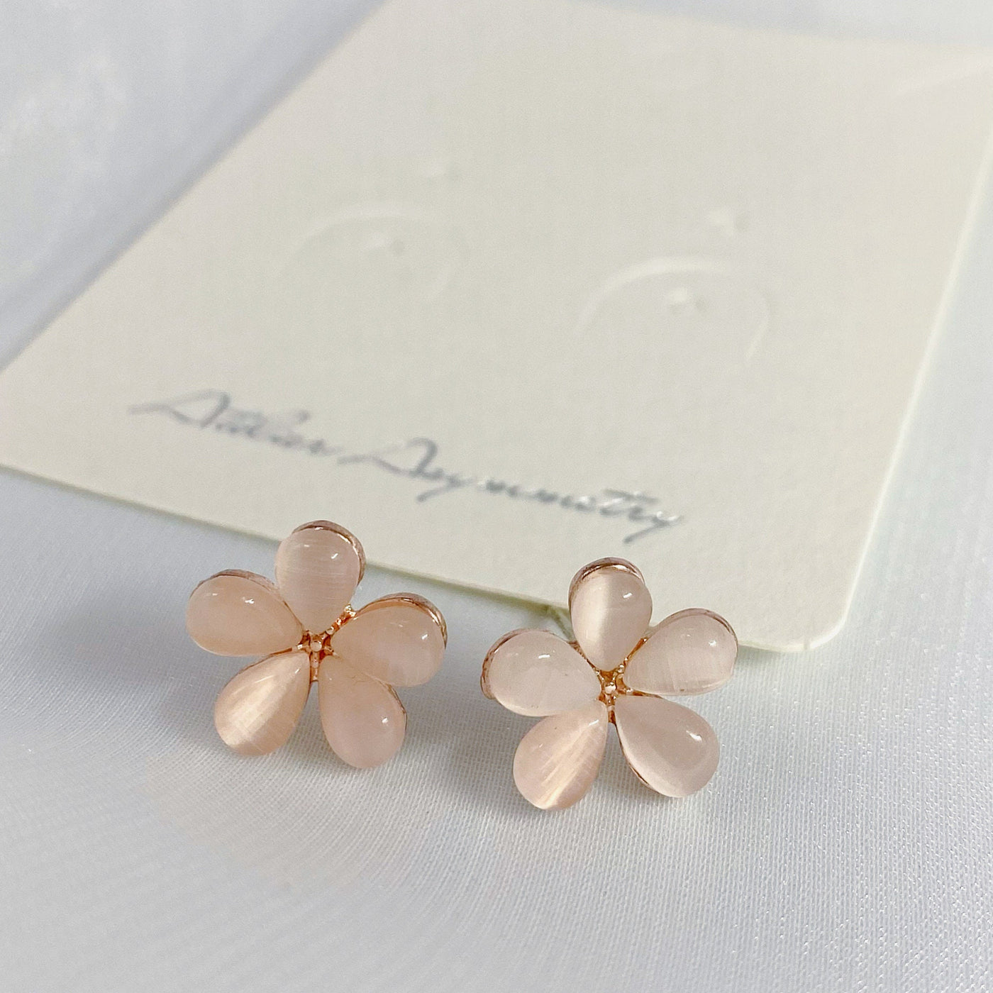 Pink Sakura Flower Stud 