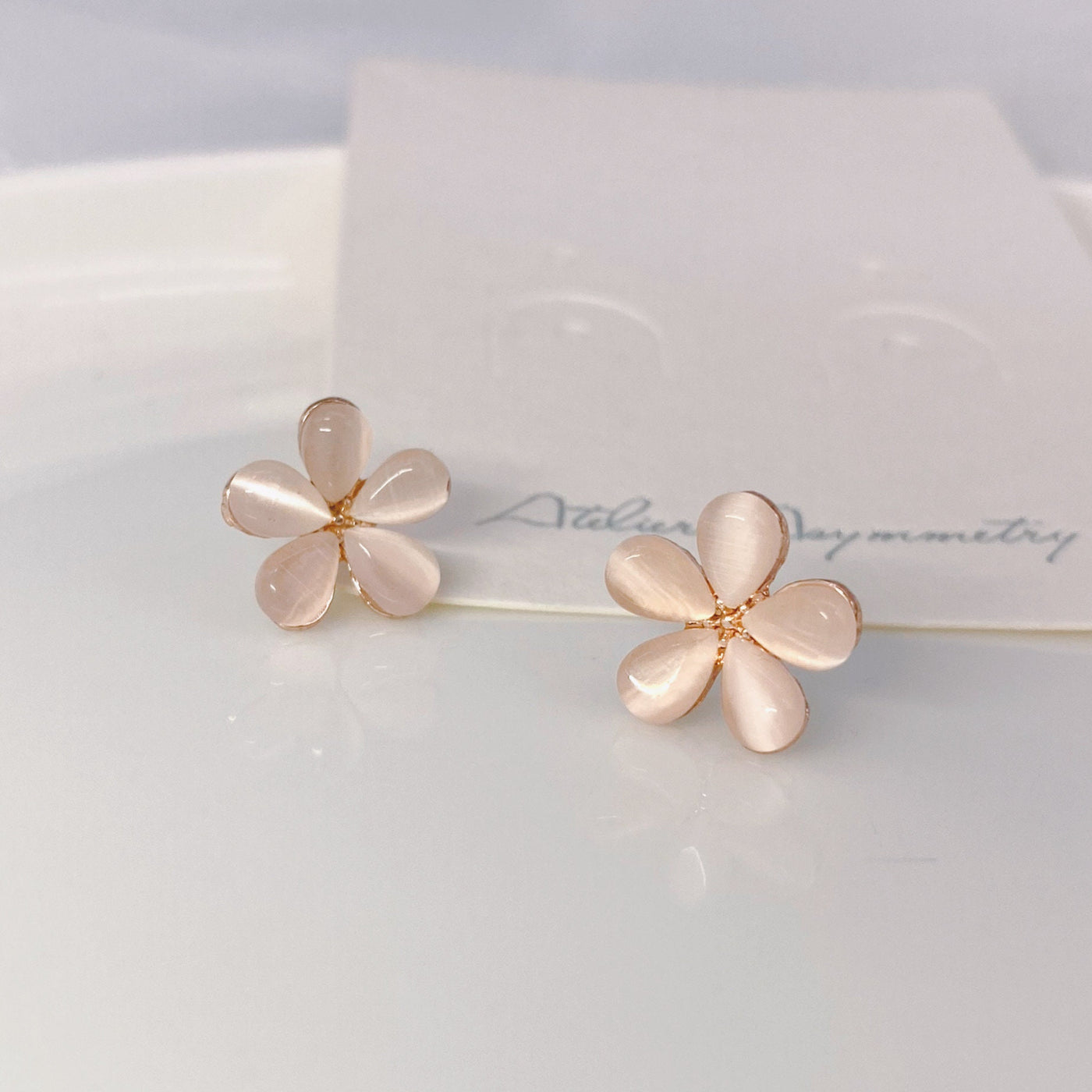 Pink Sakura Flower Stud 