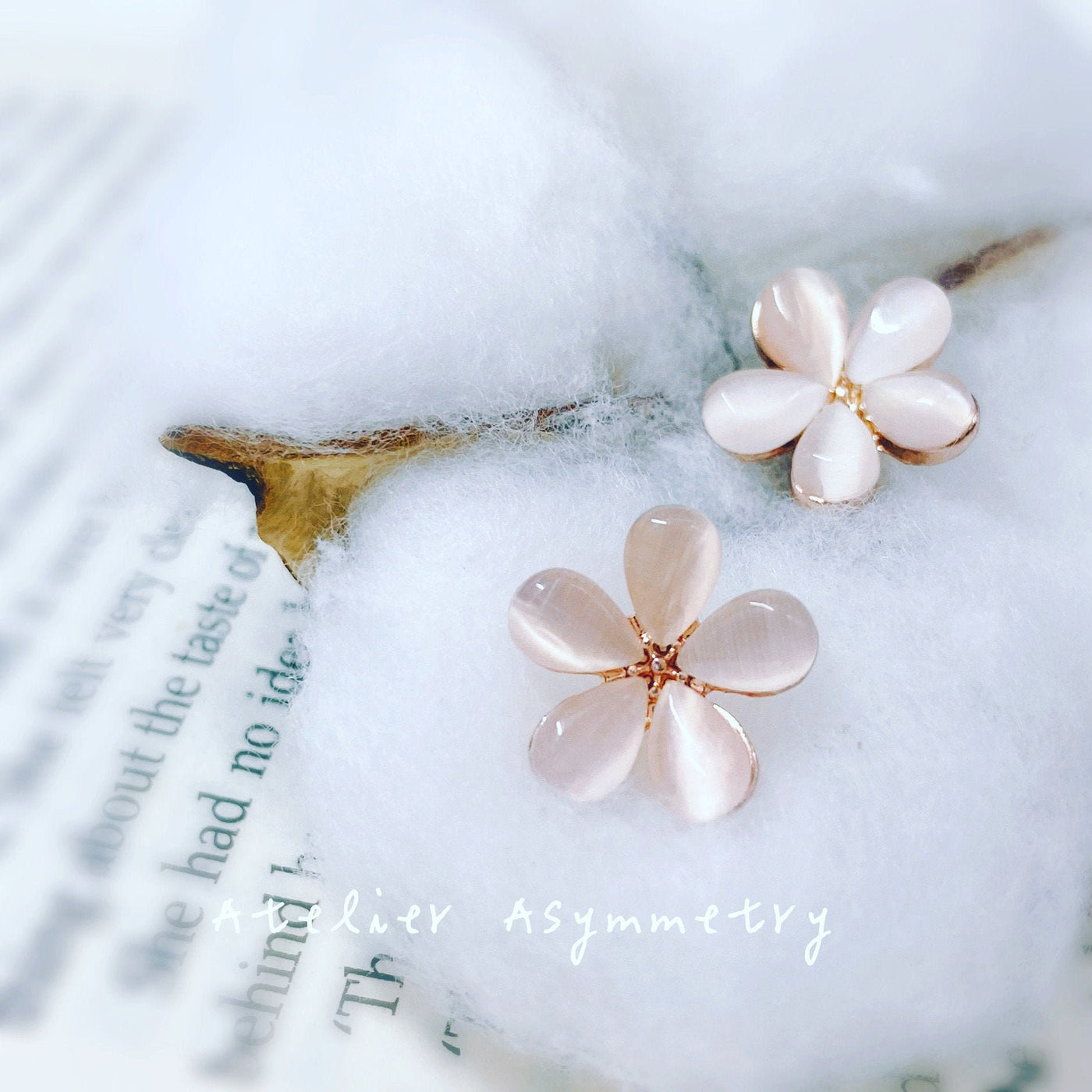 Pink Sakura Flower Stud 