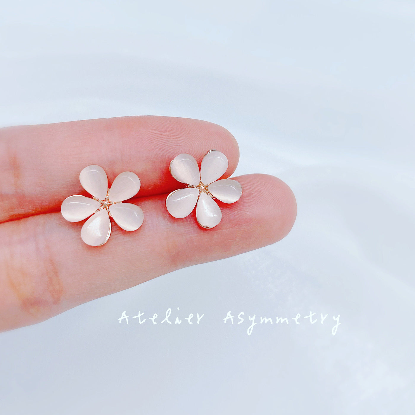 Pink Sakura Flower Stud 