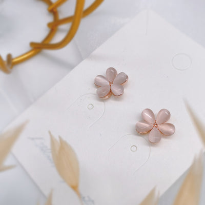 Pink Sakura Flower Stud 