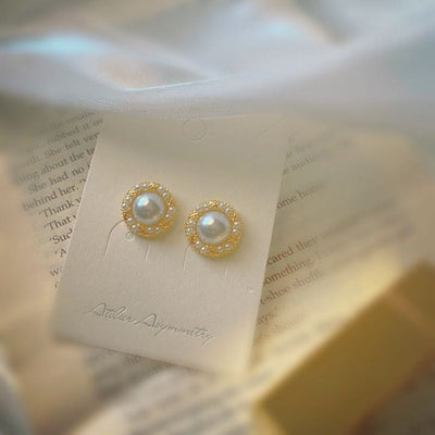 Pearl Wreath Stud Earrings 